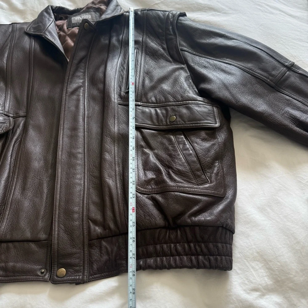 Vintage Wilsons Leather Men’s Bomber Jacket Brown Flight Oversized Jacket XXL - Picture 13 of 15